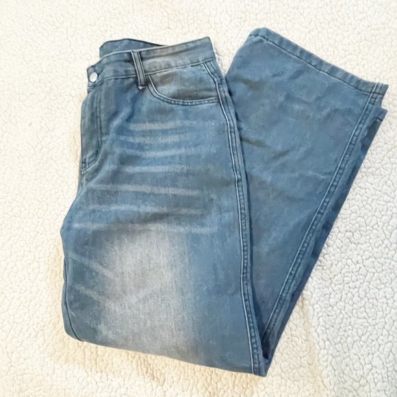 Jeans-Casual Denim Pants Straight Wide Leg Cargo Size XXL - Picture 4 of 7